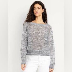Old Navy Women's Boat Neck Open Stitch Sweater